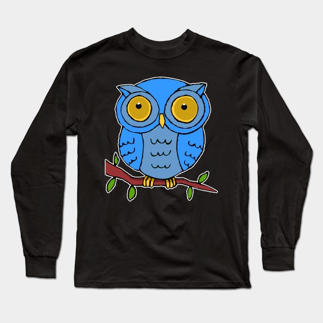 Cute Owl Long Sleeve T-Shirt by headrubble